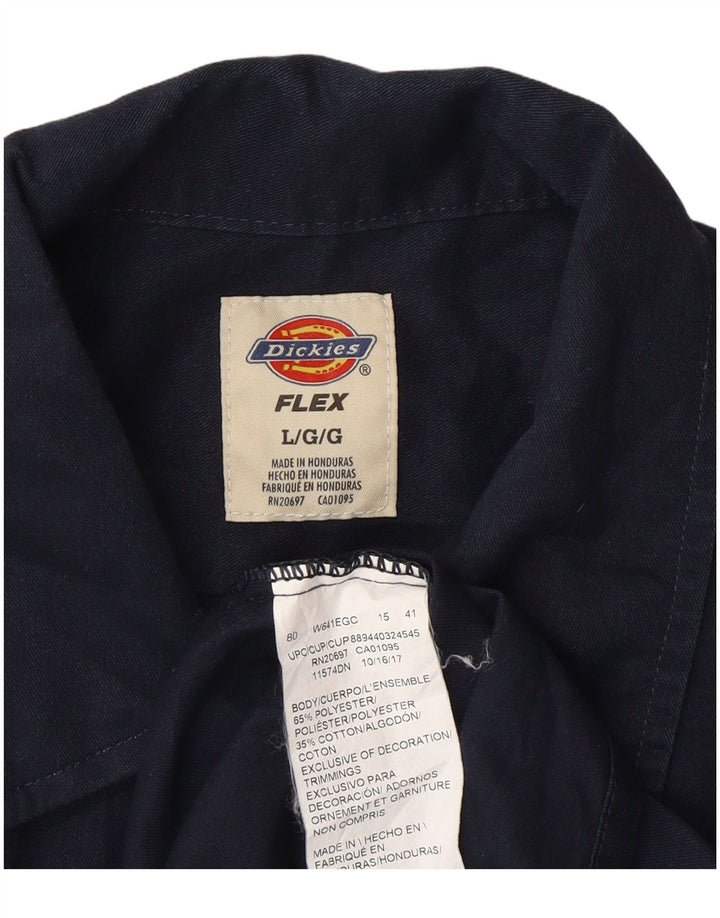 Dickies Mens Shirt Large Navy Blue Polyester
