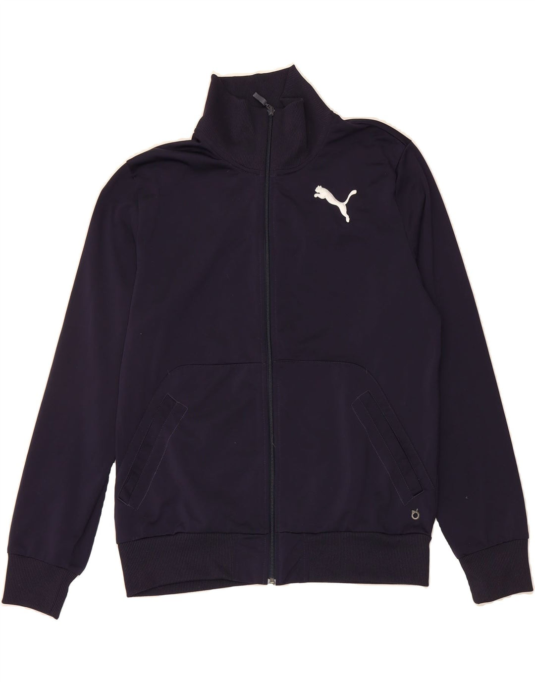 PUMA Mens Graphic Tracksuit Top Jacket Large Navy Blue Polyester Vintage Puma and Second-Hand Puma from Messina Hembry 