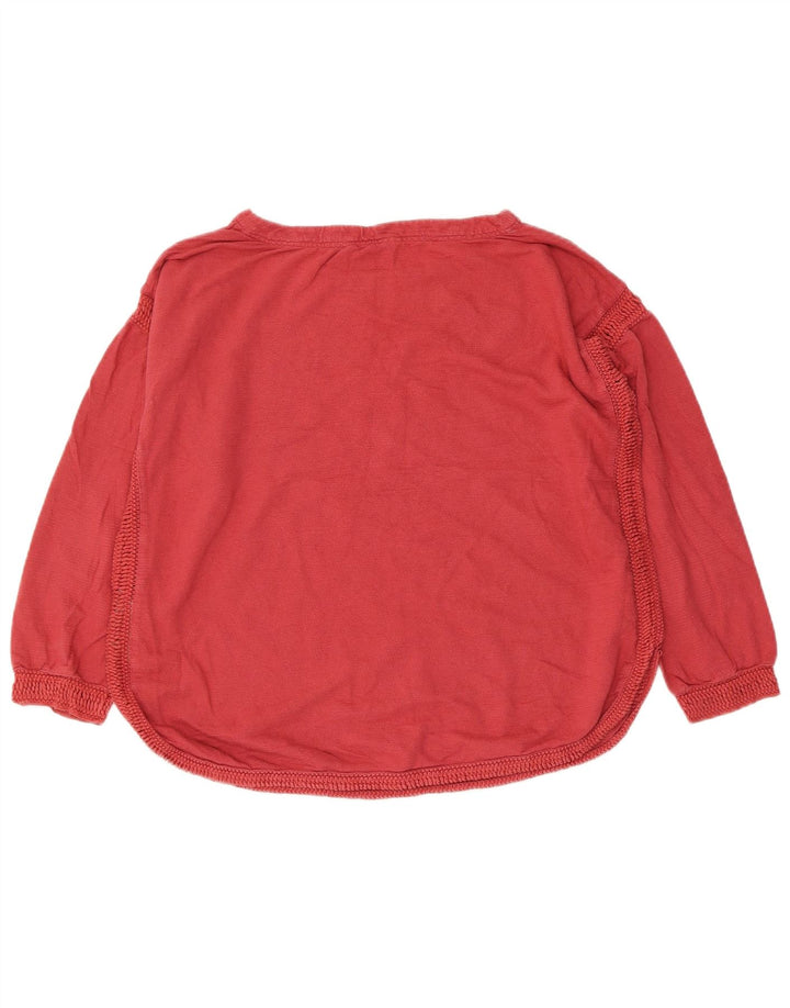 WHITE STUFF Womens Long Sleeve Blouse Top UK 14 Medium Red Cotton