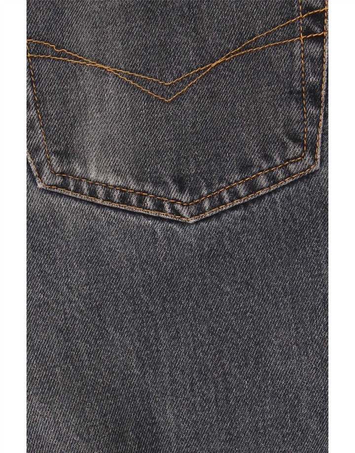 Belfe Mens Cropped Jeans W33 L26 Blue Cotton