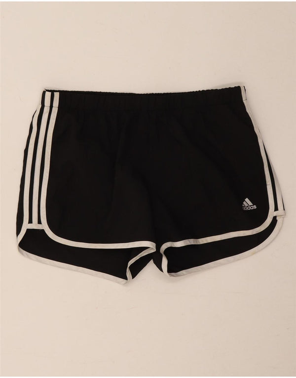 Pantaloncini sportivi da corsa da donna Adidas UK 14 Medium Black Poliestere Sports