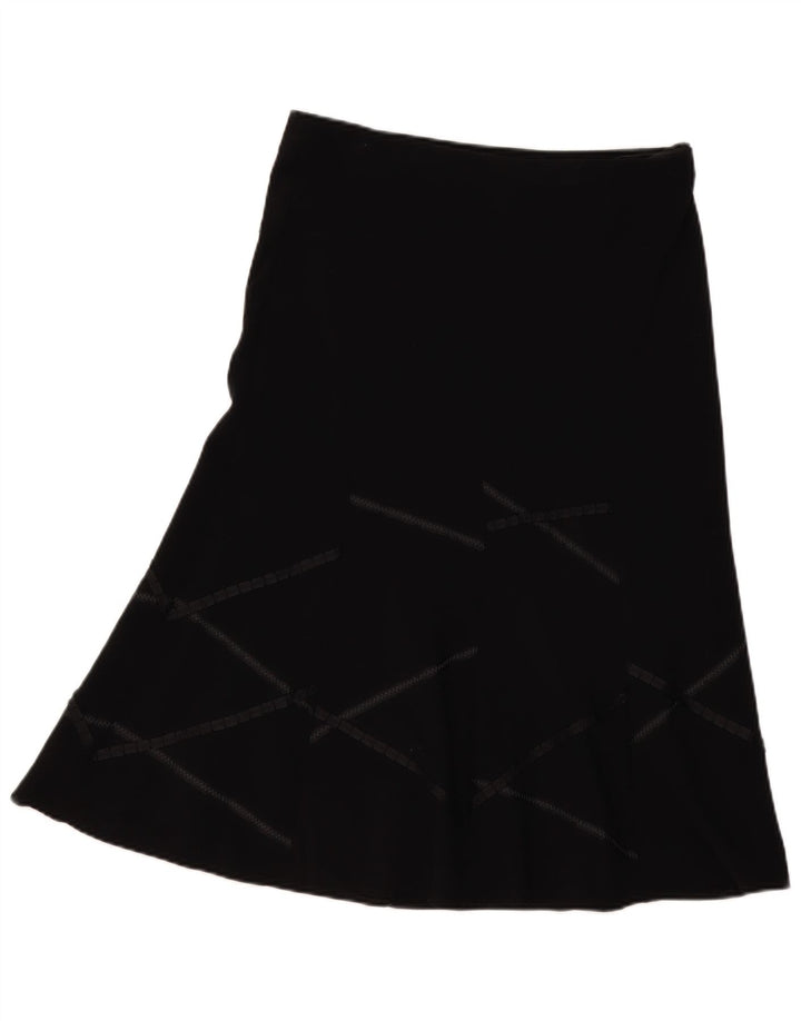Marks & Spencer Womens A-Line Skirt UK 12 Medium W34 Black Geometric