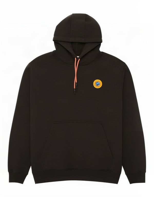 Felpa con cappuccio da uomo Adidas Large in cotone nero
