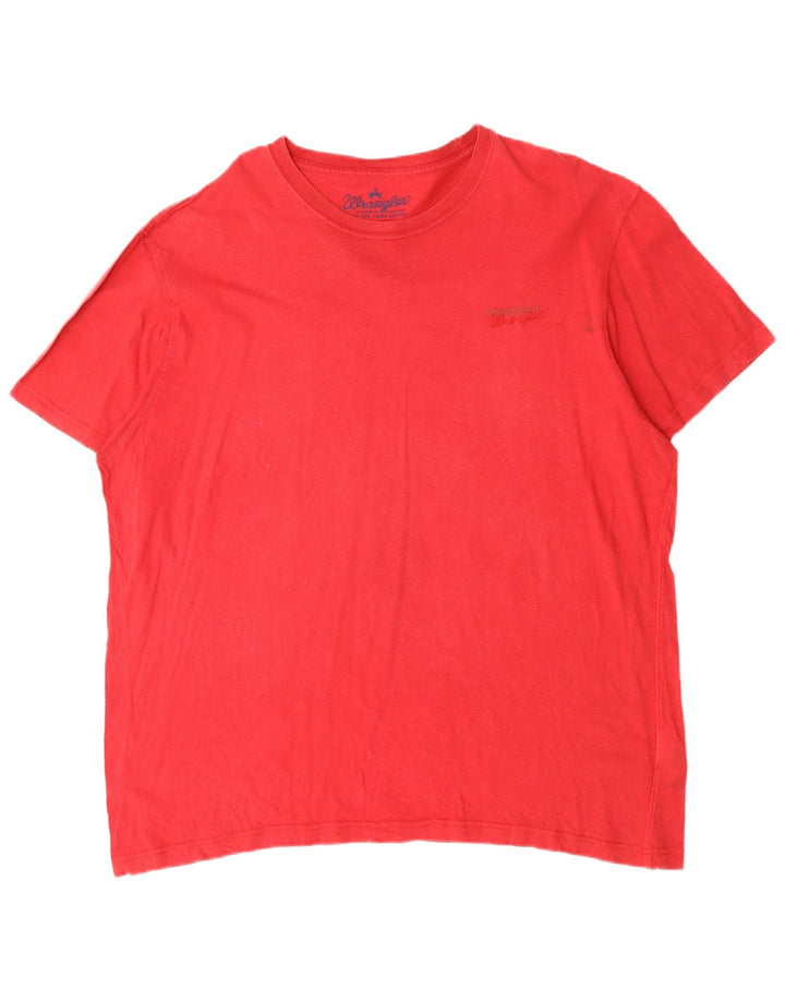 WRANGLER Mens T-Shirt Top 2XL Red Cotton