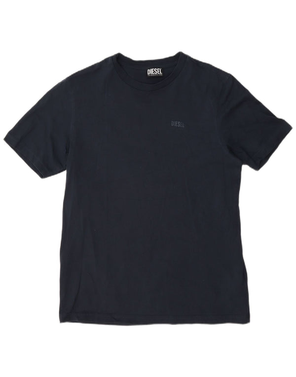 Diesel Mens T-Shirt Top Medium Navy Blue Cotton