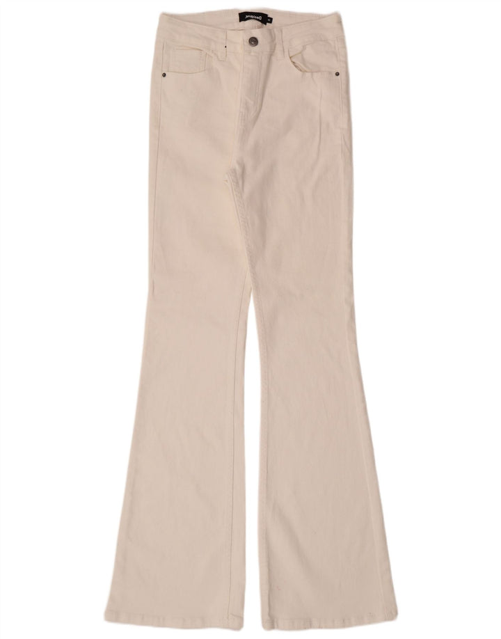 DESIGUAL Womens Flared Jeans EU 40 Medium W28 L34 White