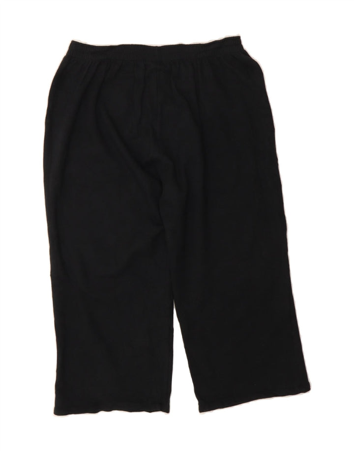 CHAMPION Womens Capri Tracksuit Trousers UK 14 Medium Black Vintage Champion and Second-Hand Champion from Messina Hembry 