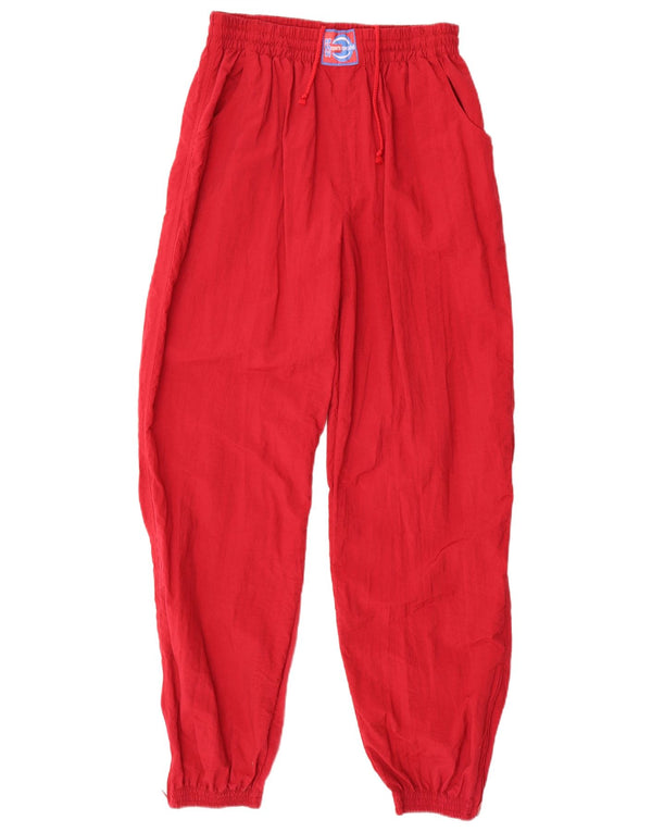 Crane Pantaloni de trening pentru femei cu croiala largi Pantaloni de jogging UK 14 Poliamidă roșie mare