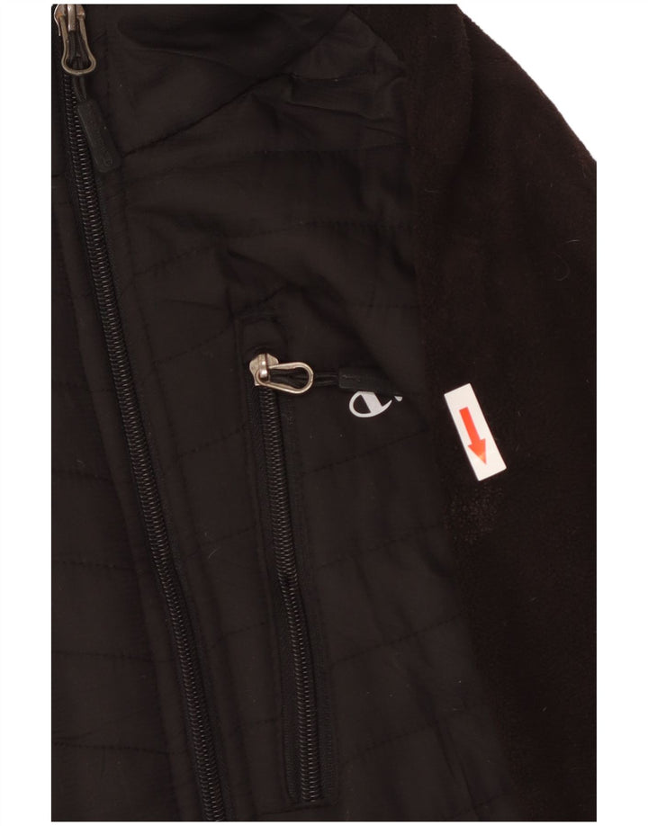 Champion Mens Fleece Jacket UK 44 2XL Black Polyester