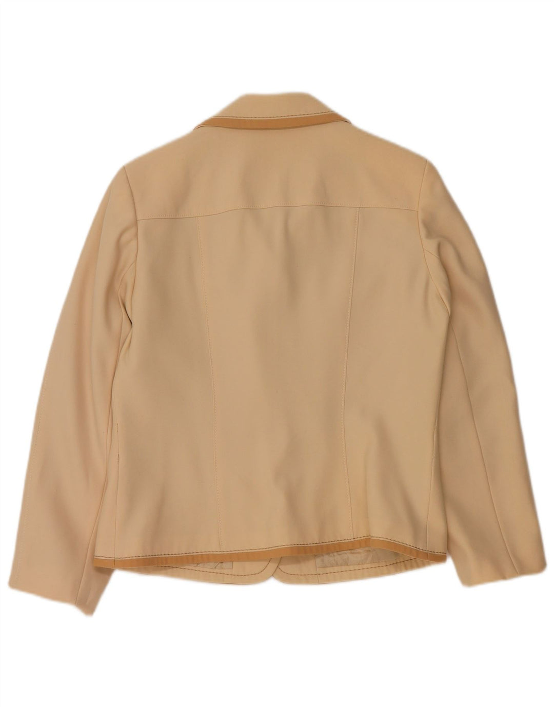 RALPH Womens 4 Button Blazer Jacket UK 16 Large Beige Virgin Wool