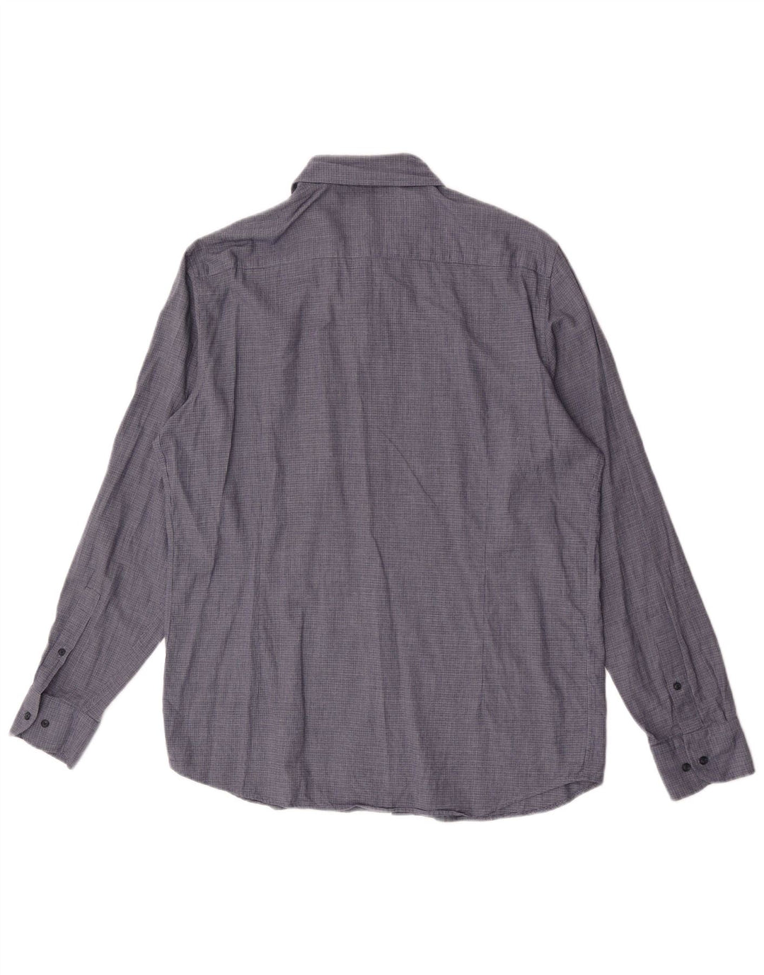 Massimo Dutti Mens Shirt XL Blue Check Cotton