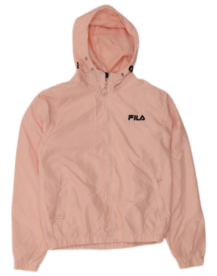 Fila Veste de pluie surdimensionnée à capuche pour femme UK 6 XS Rose Polyester