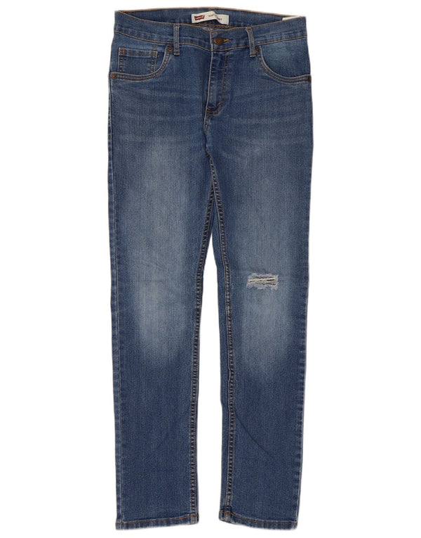 Levi's Boys 510 Distressed Skinny Jeans 15-16 Years W28 L28 Blue Cotton