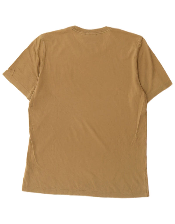 Adidas Mens T-Shirt Top Small Khaki Cotton