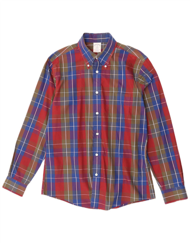 Camicia Regent da uomo Brooks Brothers in cotone scozzese medio multicolore