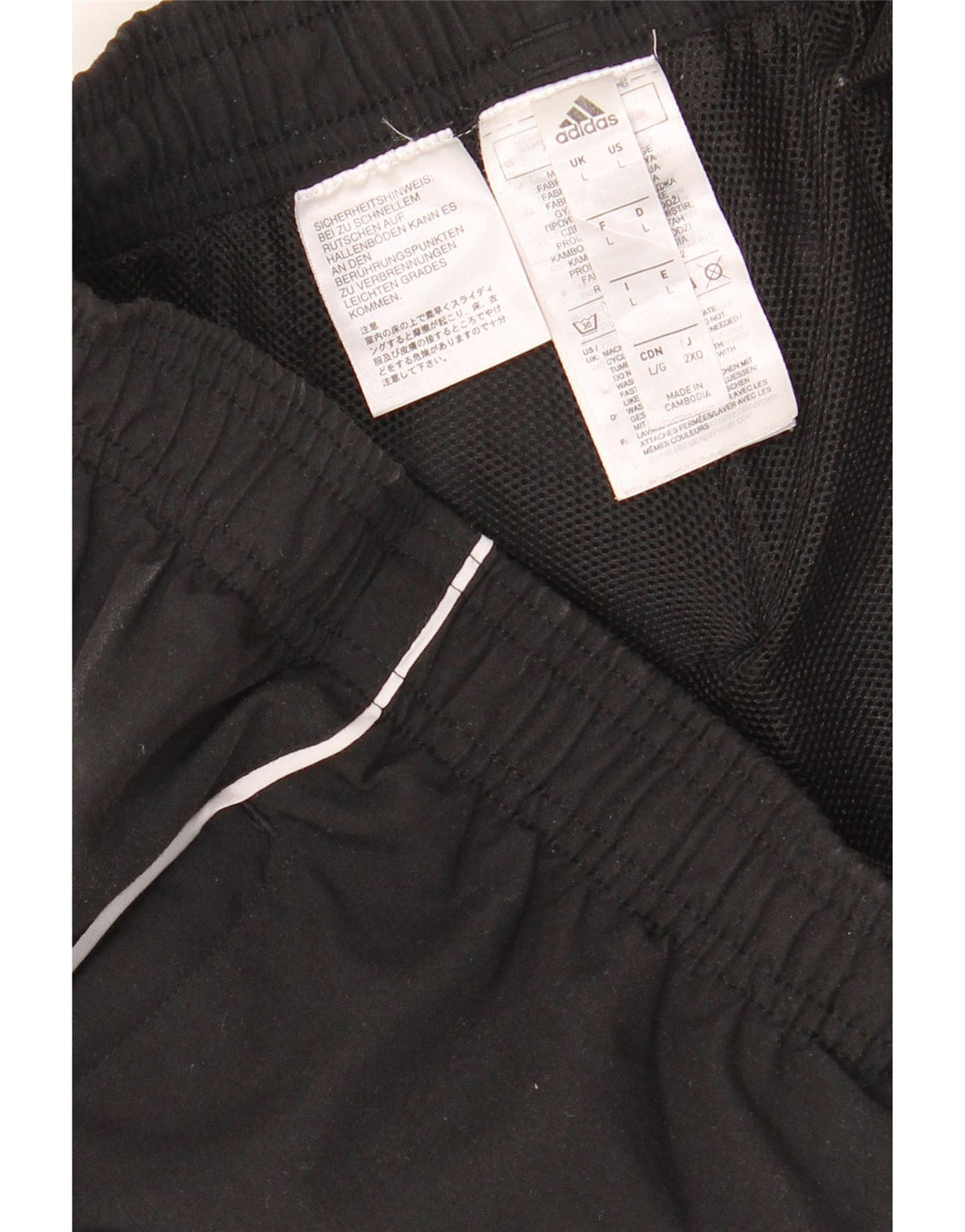 ADIDAS Mens Tracksuit Trousers Large  Black Polyester