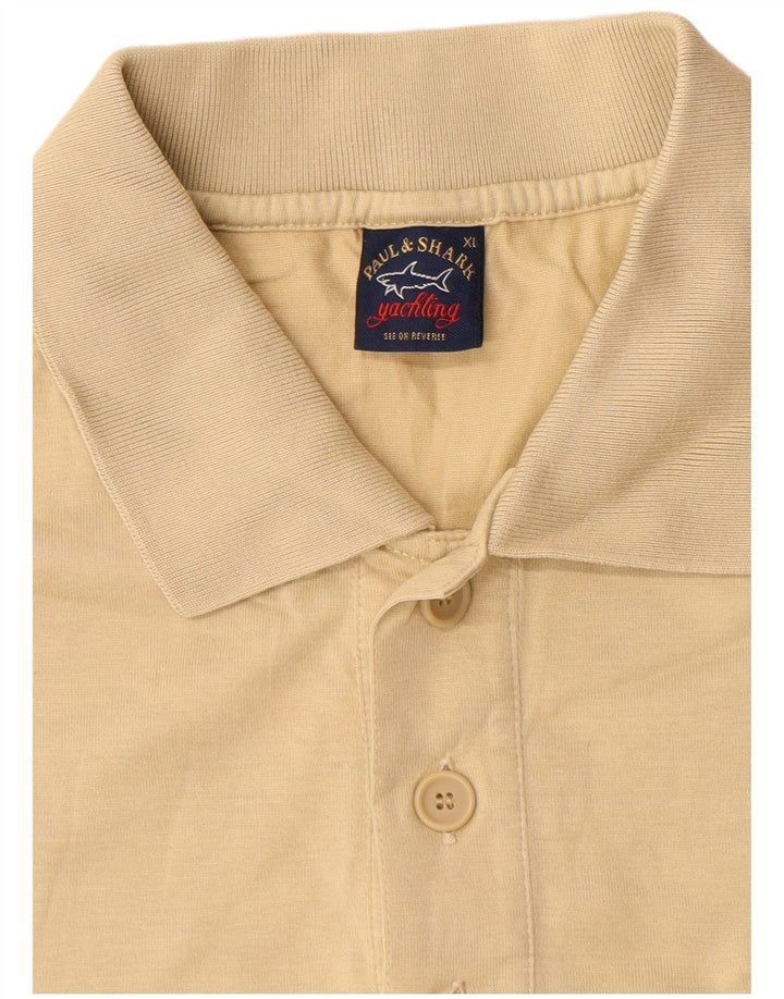 Paul & Shark Mens Polo Shirt XL Beige