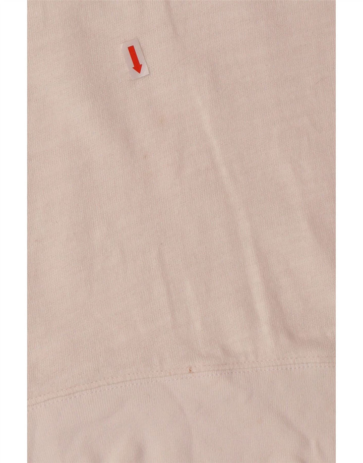 J. CREW Womens Oversized Sweatshirt Jumper UK 10 Small White Cotton