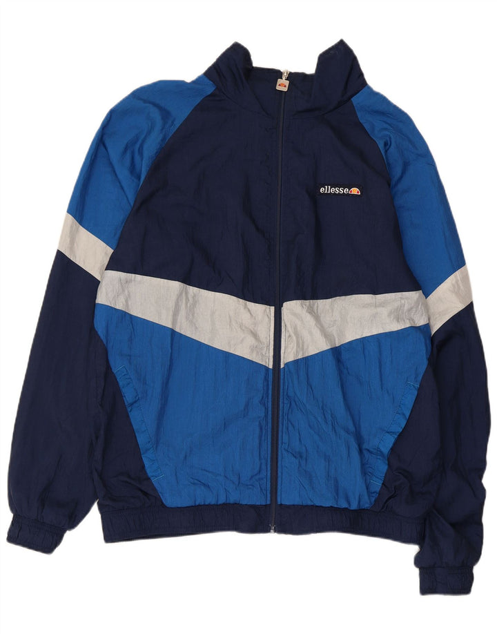 Ellesse Mens Tracksuit Top Jacket XL Blue Colourblock Polyester