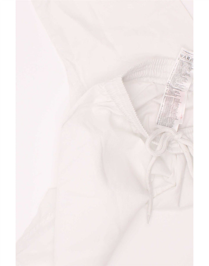 Pantaloni da tuta corti Adidas da ragazzo 7-8 anni in poliestere bianco