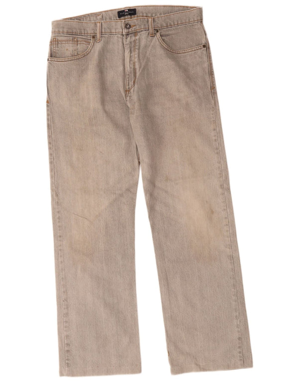 Marks & Spencer Mens Blue Harbour Straight Jeans W34 L31 Grey Cotton