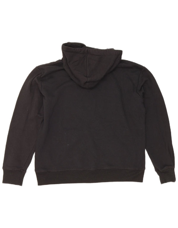 Umbro Womens Graphic Hoodie Jumper UK 14 Medium Black Cotton