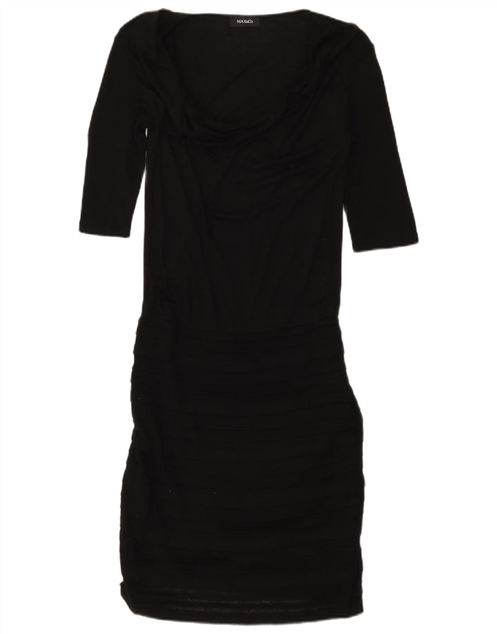Max & Co. Womens 3/4 Sleeve Shift Dress UK 8 Small Black