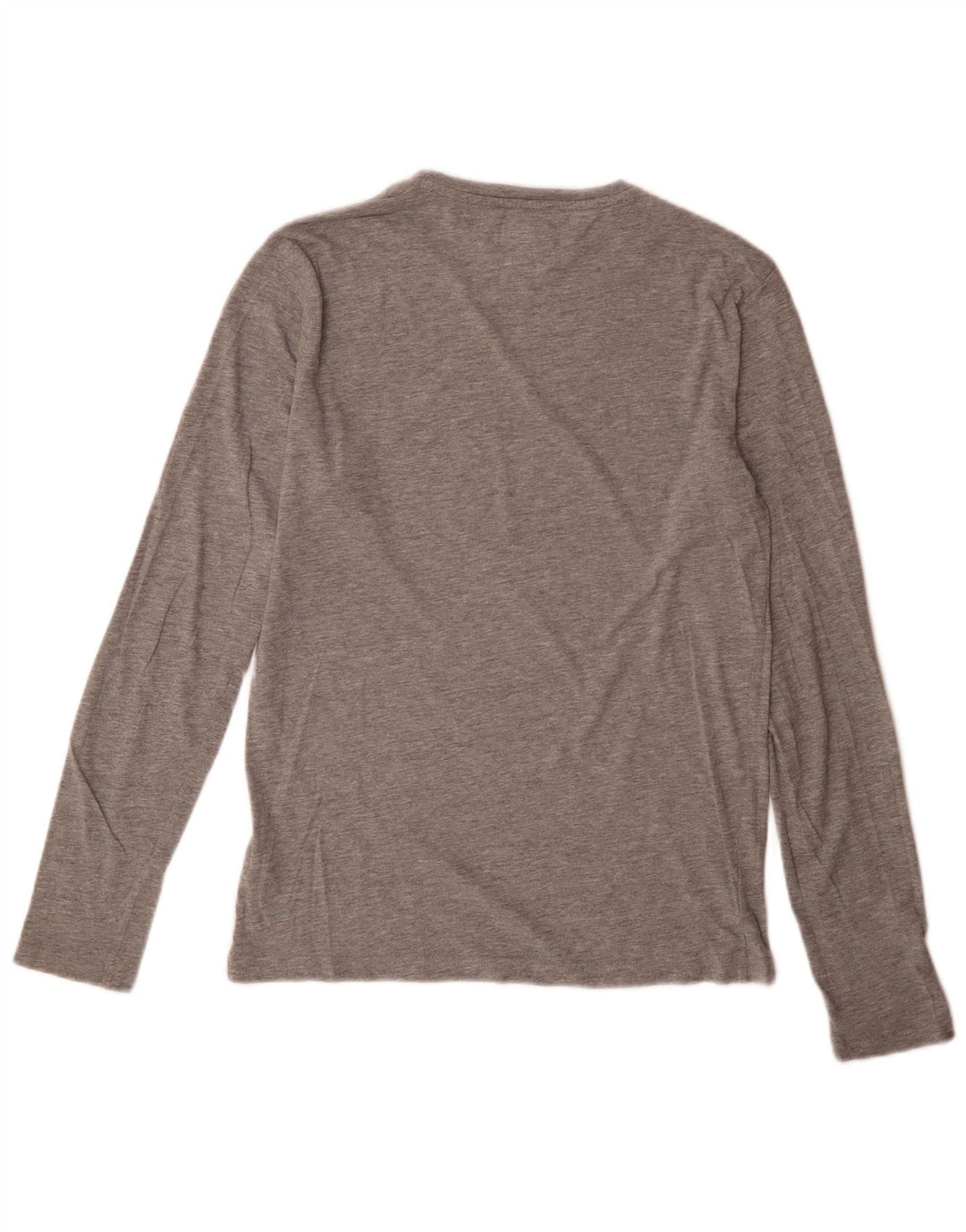Tommy Hilfiger Mens Top Long Sleeve Small Grey Flecked Cotton