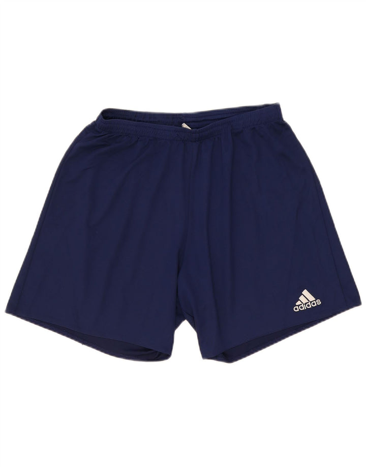 ADIDAS Mens Climalite Sport Shorts Large  Navy Blue Polyester