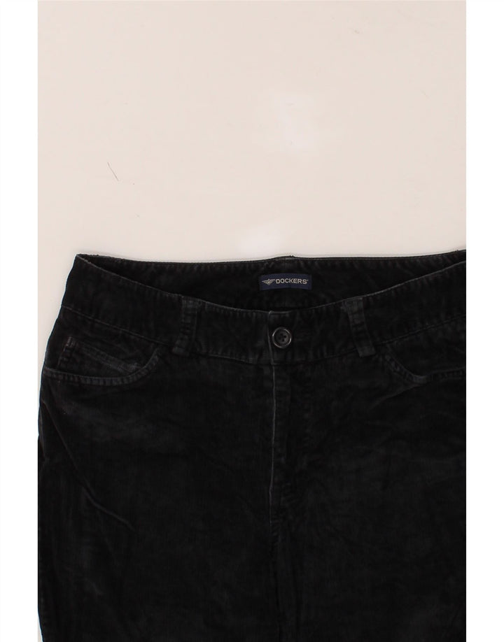 DOCKERS Womens Bootcut Corduroy Trousers W30 L30 Black Vintage Dockers and Second-Hand Dockers from Messina Hembry 