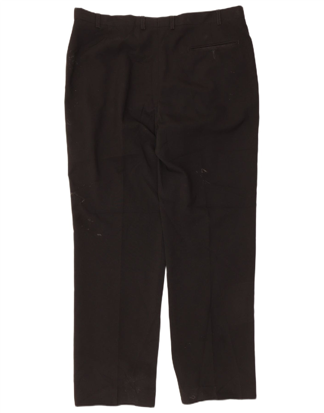 Marks & Spencer Mens Straight Suit Trousers W38 L31 Black Polyester