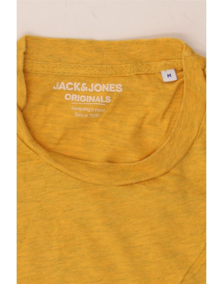 JACK & JONES Mens T-Shirt Top Medium Yellow Flecked Cotton Vintage Jack & Jones and Second-Hand Jack & Jones from Messina Hembry 