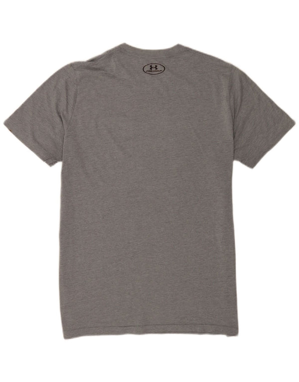 Under Armour Herre Heat Gear Grafisk T-Shirt Top Medium Grå