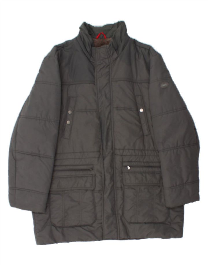 WAMPUM Mens Padded Coat UK 44 2XL Grey Polyamide Vintage Wampum and Second-Hand Wampum from Messina Hembry 