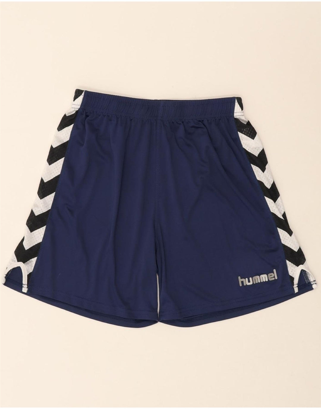 HUMMEL Mens Graphic Sport Shorts Small Navy Blue Polyester Vintage Hummel and Second-Hand Hummel from Messina Hembry 