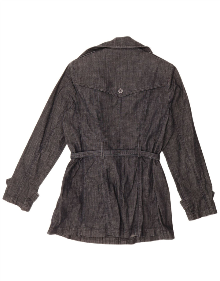 Marks & Spencer Womens Autograph Trench Coat UK 12 Medium Navy Blue