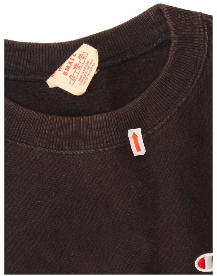 CHAMPION Mens Graphic Sweatshirt Jumper Small Black Cotton