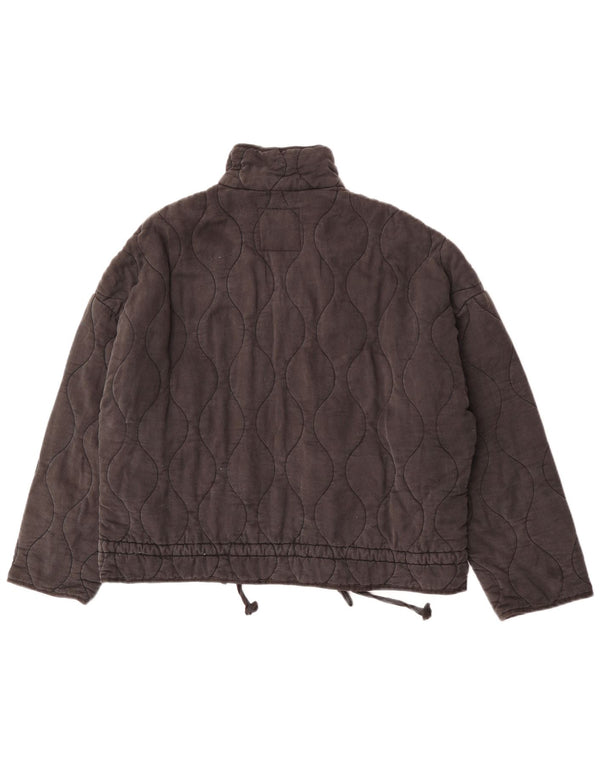 Giacca trapuntata oversize da donna Zara UK 14 poliestere nero medio