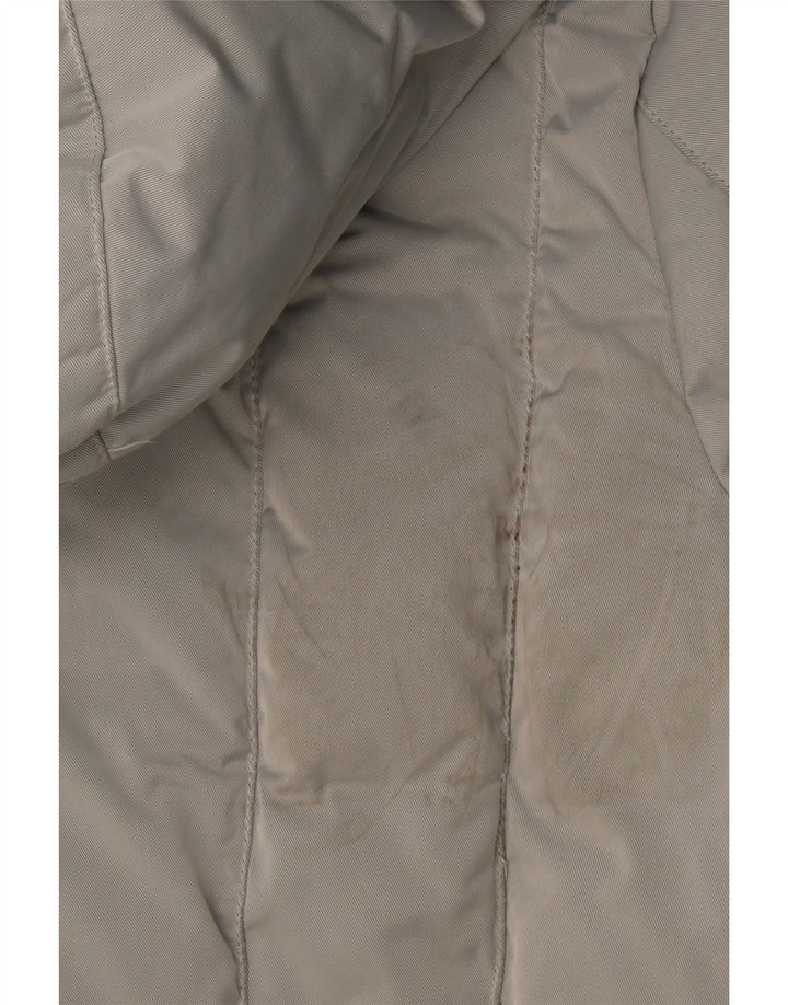 Sergio Tacchini Womens Hooded Padded Coat IT 48 XL Grey Polyester