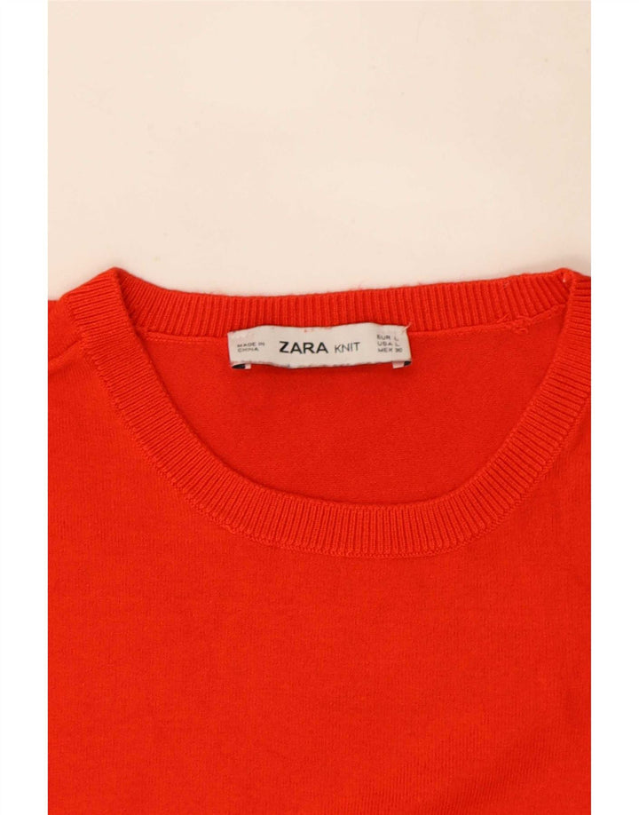 Zara Womens Vest Tank Top UK 14 Large Red