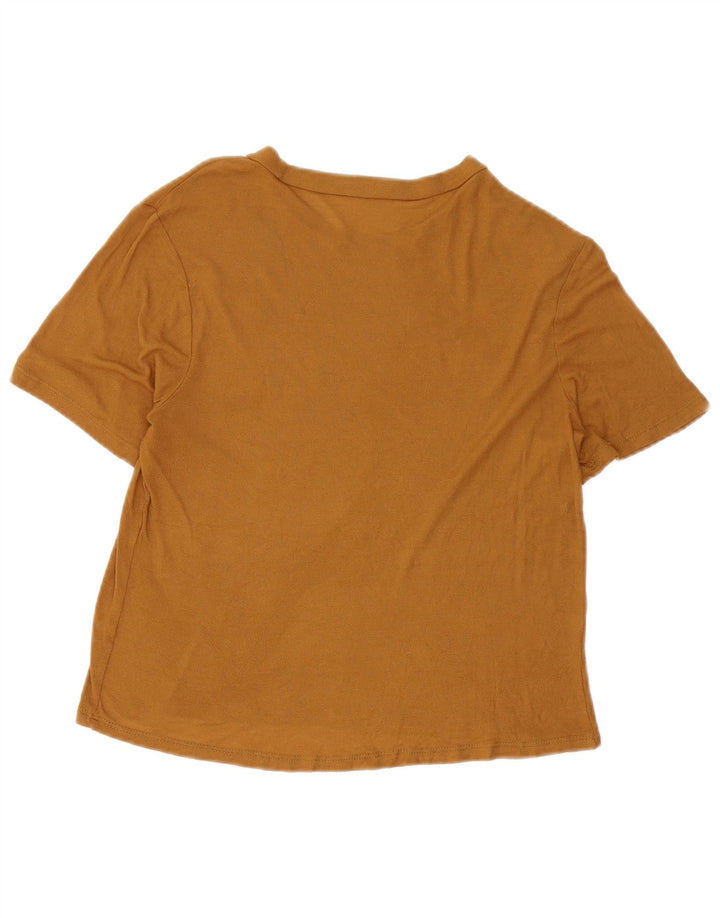 Zara Womens T-Shirt Top UK 14 Large Brown