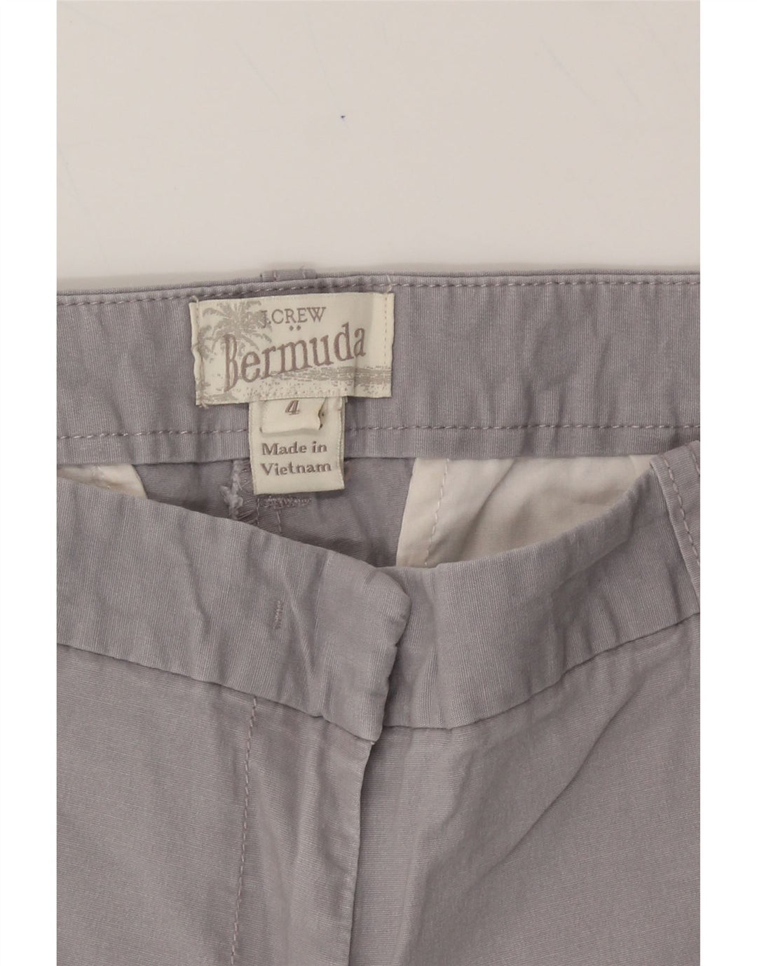 J. CREW Womens Chino Shorts US 4 Small W30  Grey Cotton Vintage J. Crew and Second-Hand J. Crew from Messina Hembry 