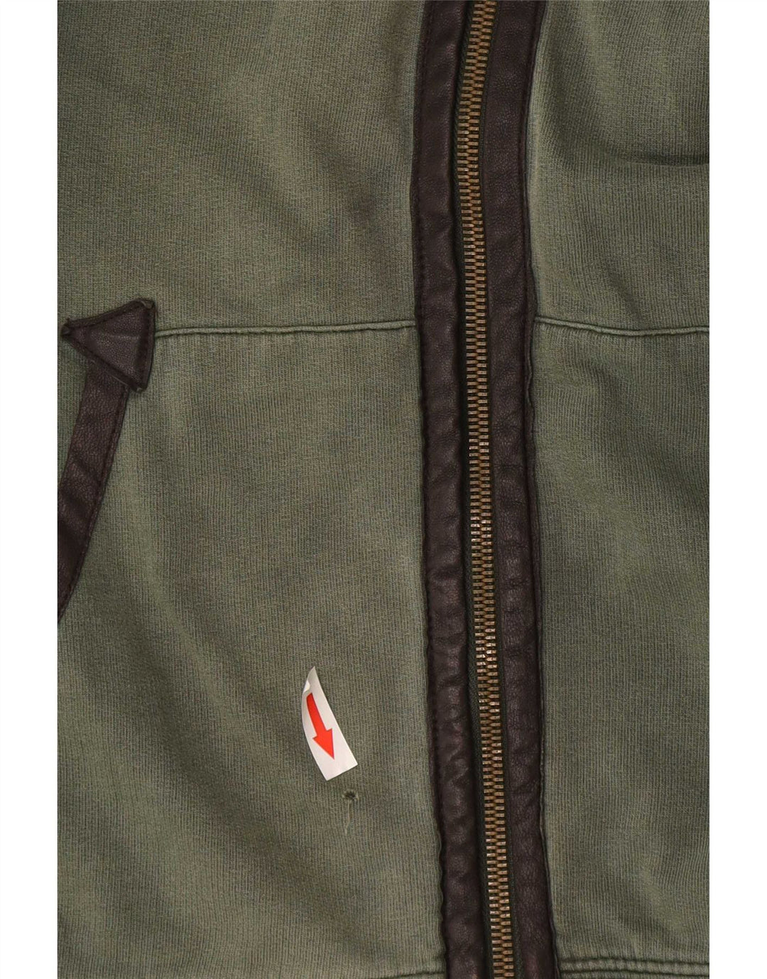 Armani Jeans Mens Tracksuit Top Jacket Medium Green Cotton