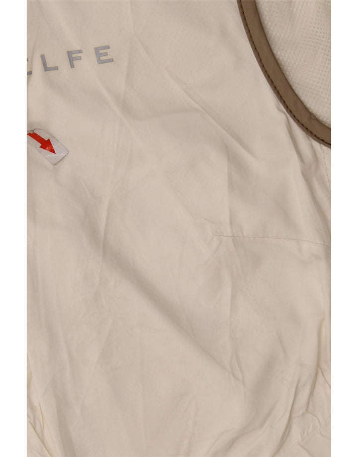 Belfe Womens Sleeveless Tracksuit Top Jacket UK 14 Large White Polyamide