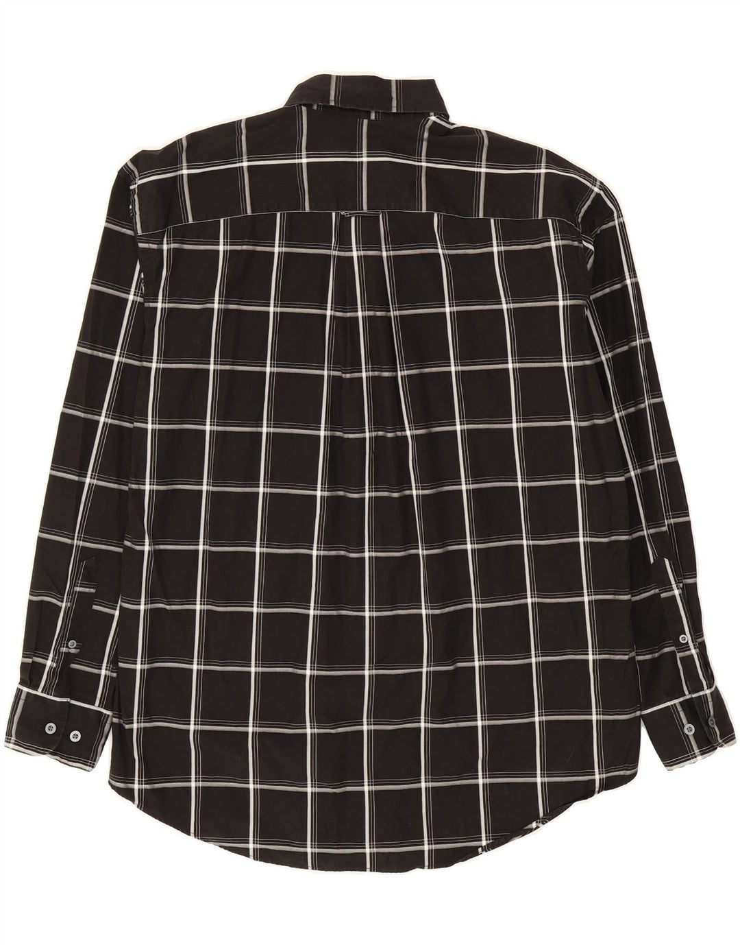 NAUTICA Mens Shirt Large Black Check Cotton Vintage Nautica and Second-Hand Nautica from Messina Hembry 