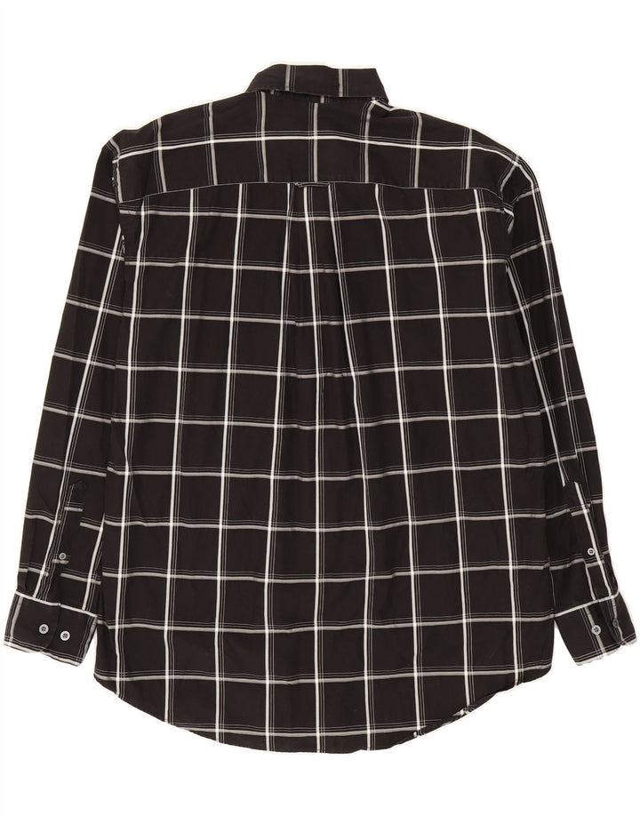 NAUTICA Mens Shirt Large Black Check Cotton Vintage Nautica and Second-Hand Nautica from Messina Hembry 