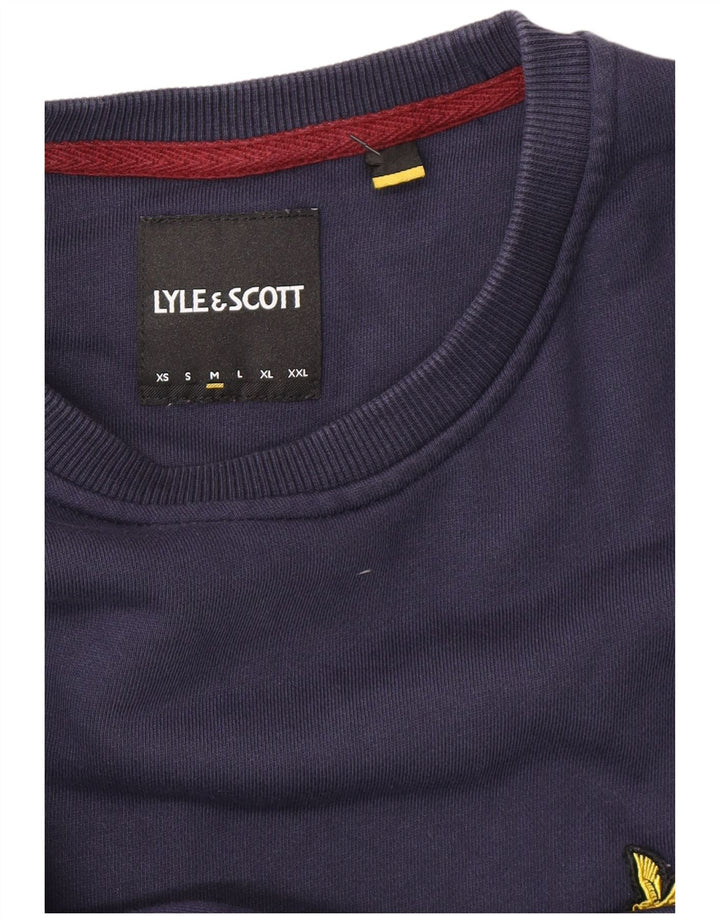 LYLE & SCOTT Mens Sweatshirt Jumper Medium Navy Blue