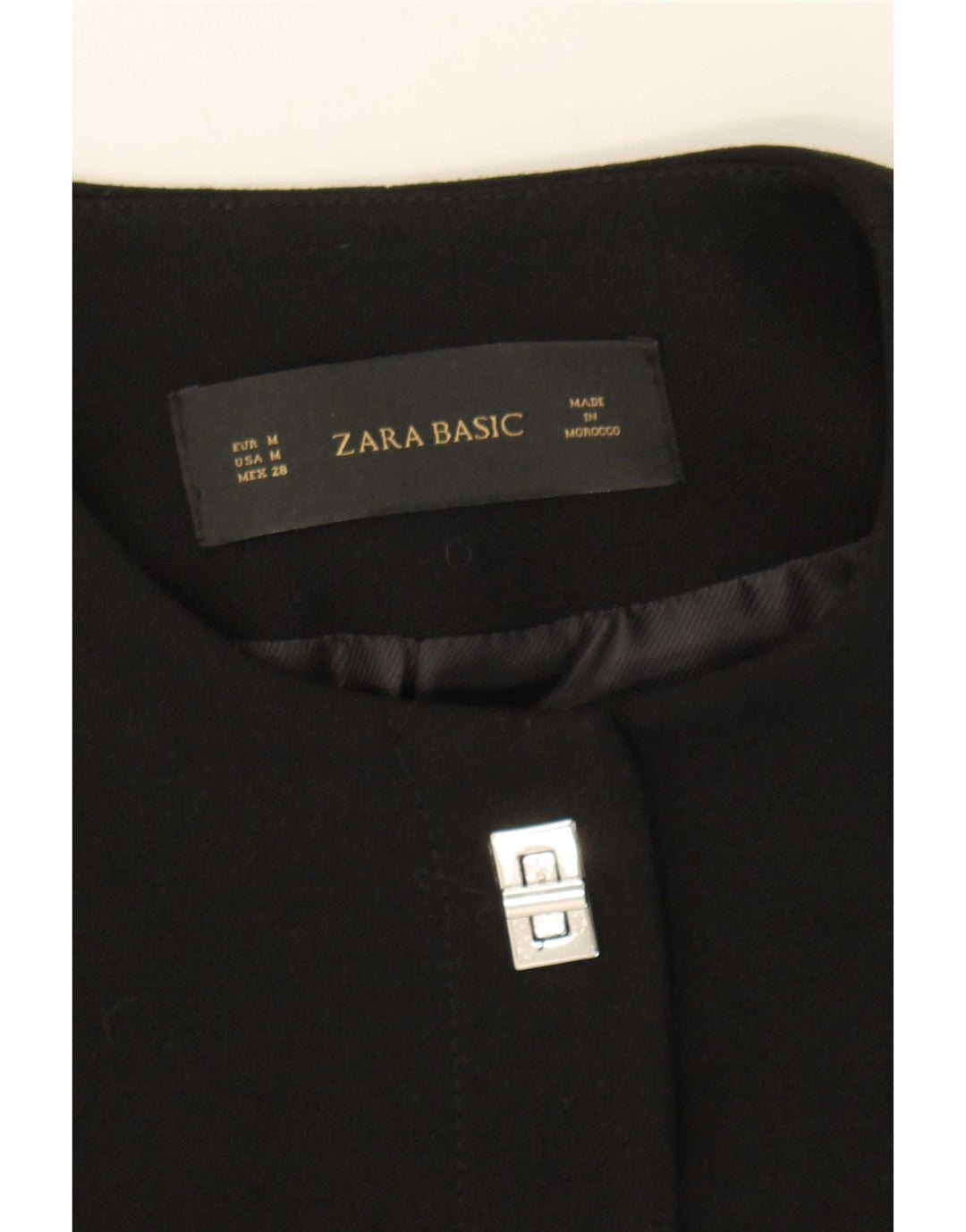 Zara Dame 1 Knap Blazer Jacket UK 12 Medium Sort