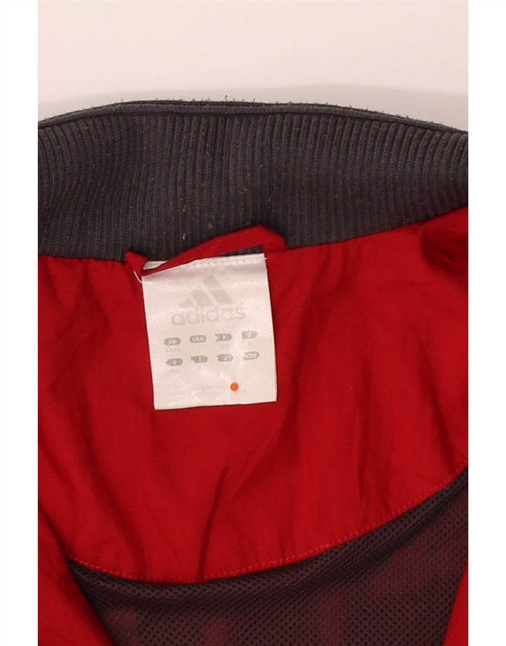 ADIDAS Mens Windbreaker Jacket UK 42/44 Large Red Polyester