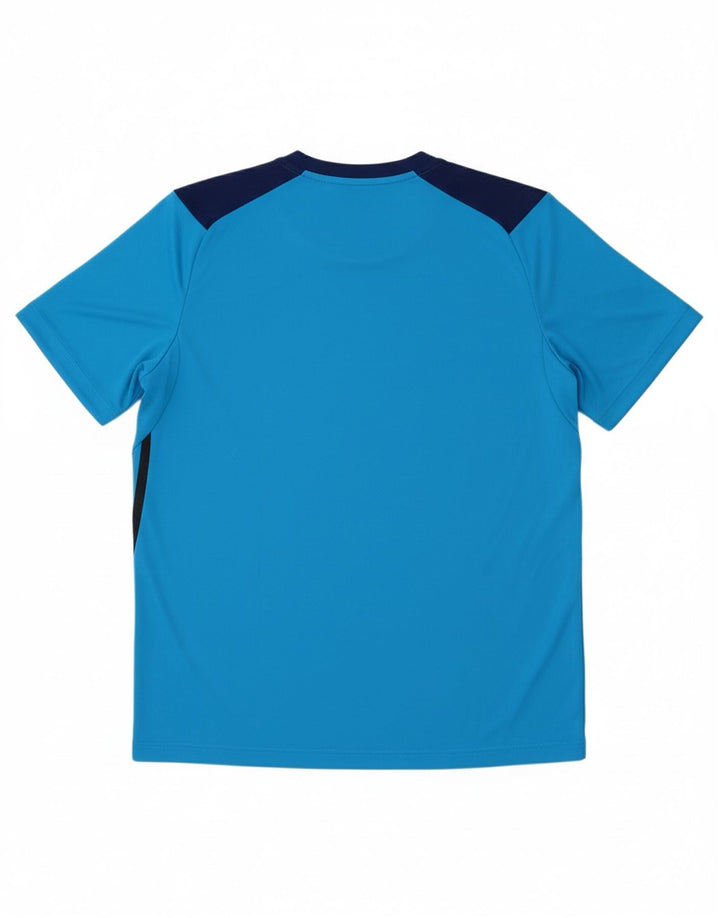 ADIDAS Mens T-Shirt Top Large Blue Colourblock Polyester